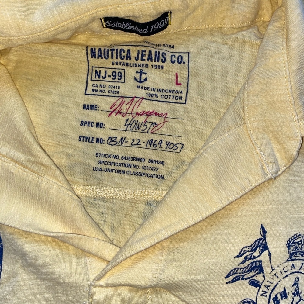 Nautica Men's Polo in Vibrant Yellow - Picture 12 of 15